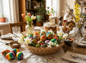 Цікавий болгарський спосіб фарбування яєць