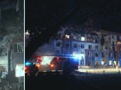 Из-за попадания вражеской ракеты во всем доме выбило окна