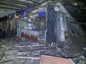 Последствия удара по транспортному объекту в Днепре