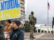 Мелітопольці виходили на акції протесту в перші тижні окупації і чекають на звільнення рідного міста. Фотоколаж "Телеграфу".