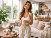 Довольная девушка