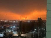 Зарево пожара в Брянске