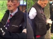 Неадекватный пенсионер напал с ножом на девушку в Киеве, ее пришлось спасать прохожим (видео)