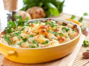 Овощная запеканка с консервированным тунцом