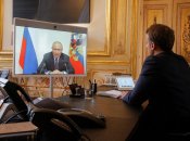 Владимир Путин и Эммануэль Макрон