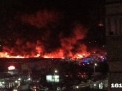 Пожежа на ринку "Темірник" досягла 1,5 тисячі квадратних метрів