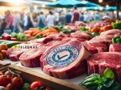 Синий штамп на мясе