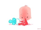 Киевский художник рисует смешные и трогательные картинки о том, как его дочь познает мир