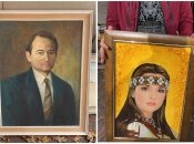 Портреты медведчука и марченко из их имения под Киевом