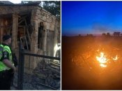 Полиция фиксирует последствия падения обломков