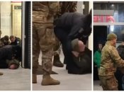 Военные и патрульные вынесли мужчину из магазина за руки и ноги