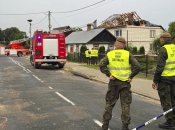 Пошкоджений після атаки будинок у Польщі