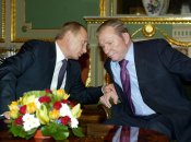 Володимир Путін і Леонід Кучма на переговорах у Маріїнському палаці. Київ, жовтень 2024