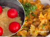 Макарони з фаршем та томатами
