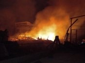 На месте прилета случился пожар