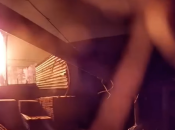 Момент возникновения возгорания в Брянске