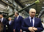 Посещение Путиним  "Уралвагонзавода" - единственного предприятия в РФ, которе производит новые танки . Февраль 2024 года