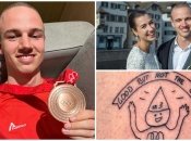 Призер Олімпіади-2022 зробив смішне тату — його малювала дружина