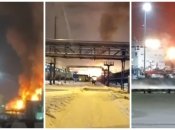 В России крупный пожар