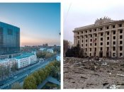 На фото - Донецк и Харьков сейчас