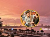 Утренний город, люди