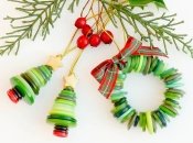 25 идей, как сделать необычные новогодние украшения из пуговиц