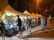 Так виглядають намети поряд із місцем прильоту у Кременчуці