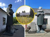 Ленін з мішком на голові в Радивилові виглядає дуже епічно