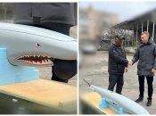 Андрій Табалов передав дрон SHARK для ЗСУ та привітав захисників зі святом