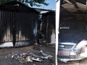 Все навколо стало "вугіллям": ексклюзивні фото з місця падіння уламків у Києві