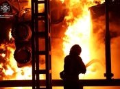 Последствия обстрела одного из энергетических объектов Украины