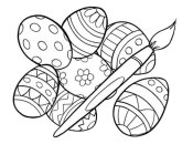 Пасхальные раскраски для детей: распечатываем и разукрашиваем яйца из бумаги