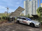 Tesla заряжается от альтернативных источников энергии