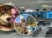 Скульптура Маши и медведя в России