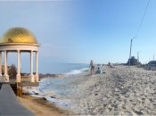 Пляжи Бердянска в конце сезона практически пустые