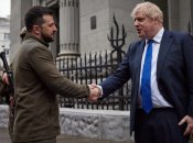 Український лідер Володимир Зеленський та британський політик Борис Джонсон