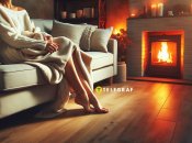 Дівчина гріється вдома