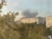 Дым после взрыва в Запорожье