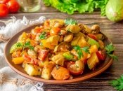 Как приготовить овощное рагу с шампиньонами