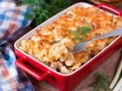 Необычная запеканка из сосисок и макарон