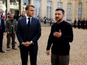 Президенты Украины и Франции Зеленский и Макрон