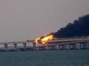 Первый подрыв Крымского моста в октябре 2022 года