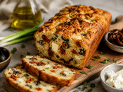 Кекс с брынзой, помидорами и оливками