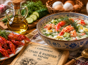 Холодник с раками и оливковым маслом