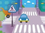 Перед водієм на дорозі знаходиться перешкода, яку він має об'їхати