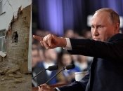 Последствия обстрела на Донбассе 17 февраля и президент РФ Владимир Путин