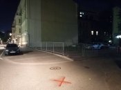 Метки на улицах Москвы перед 9 мая