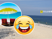 В Одессе на пляже под зонтиком прятались собаки