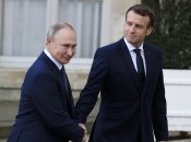 Эммануэль Макрон и владимир путин