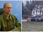 Автомобиль Олега Попова сгорел после взрыва